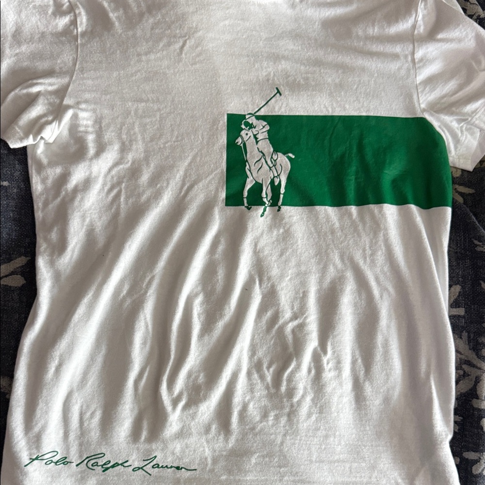 Polo by Ralph Lauren White Tee with Green Graphic